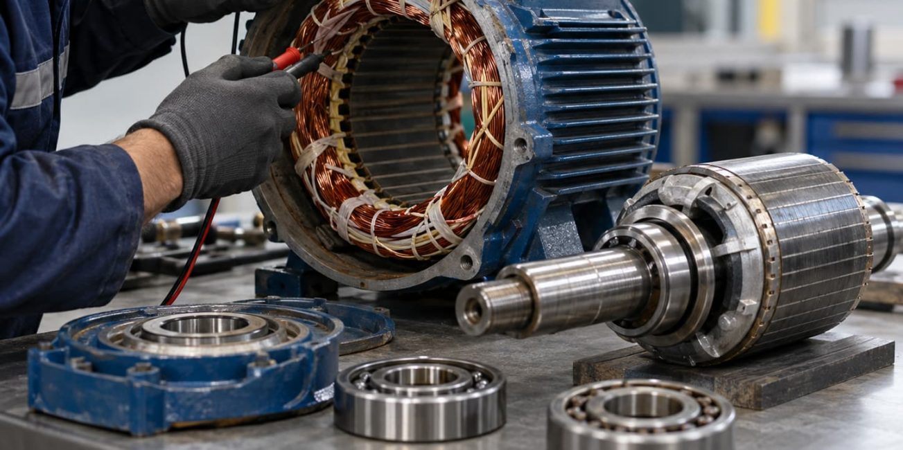 Manutenção de motores elétricos industriais na AJM 